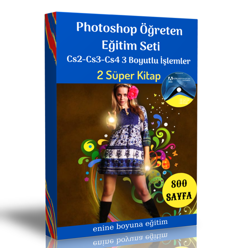 Photoshop Öğreten Kitap Seti (2 Kitap) - Enine Boyuna Eğitim