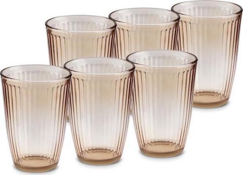 Gordes 6'lı Meşrubat Bardağı 370 Ml Amber