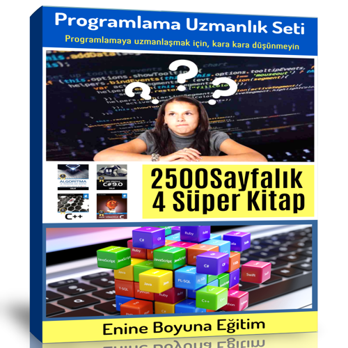 Programlama Uzmanlık Eğitim Seti (4 Süper Kitap) - Enine Boyuna Eğitim
