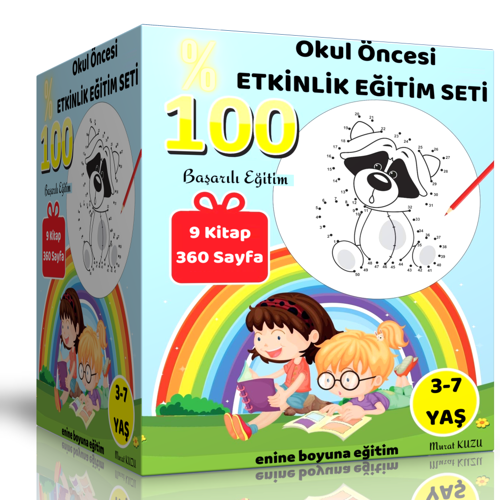 Okul Öncesi Etkinlik Eğitim Seti (9 Fasikül Kitap) - Enine Boyuna Eğitim
