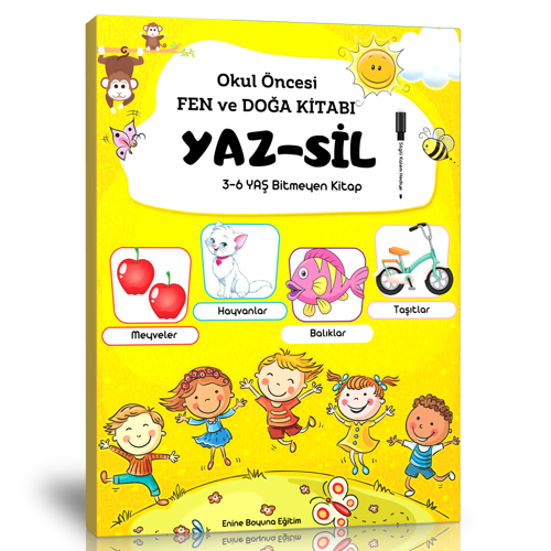 Okul Öncesi Fen Ve Doğa Yaz-Sil Kitabı - Enine Boyuna Eğitim