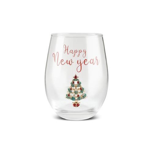 New Year Yılbaşı Çam Ağaçlı Meşrubat Bardağı 535 Ml