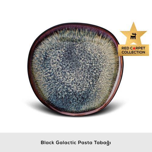 Red Carpet Collection Galactic Siyah Pasta Tabağı