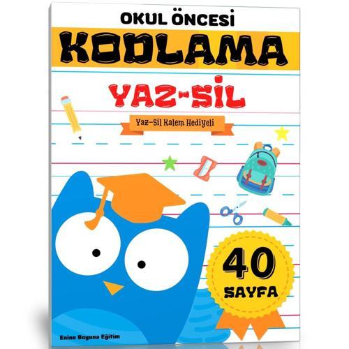 Okul Öncesi Kodlama Yaz Sil Kitabı - Enine Boyuna Eğitim