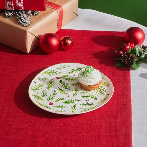 New Year Yılbaşı Kokina Pasta Tabağı 20,5 Cm