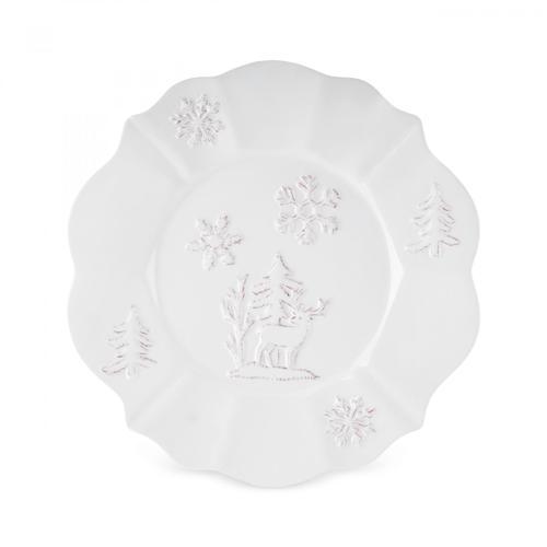 New Year Yılbaşı Pasta Tabağı 24 Cm Beyaz
