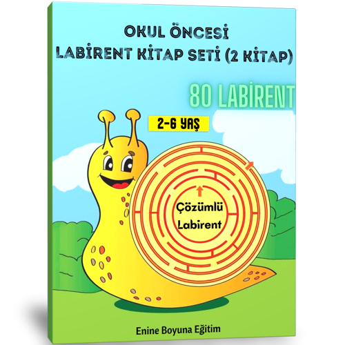 Okul Öncesi Labirent Kitabı (2-6 Yaş) - Enine Boyuna Eğitim