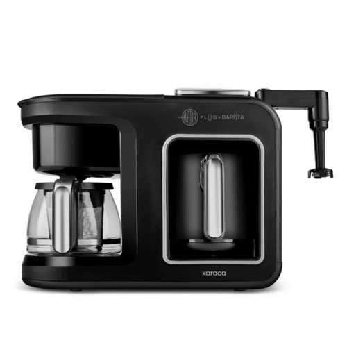 Hatır Plus Barista 6 in 1 Latte Cappuccino ve Közde Türk Kahve Makinesi Black Silver