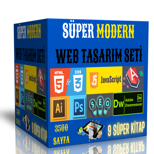 Süper Modern Web Tasarım Seti (9 Süper Kitap) - Enine Boyuna Eğitim