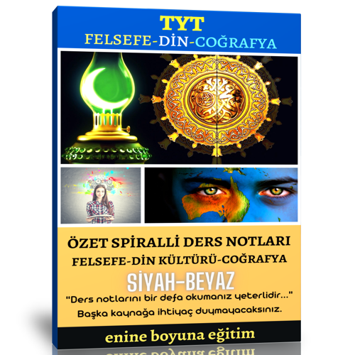 Tyt Felsefe-Din-Coğrafya Özet Kitabı (Siyah-Beyaz) - Enine Boyuna Eğitim