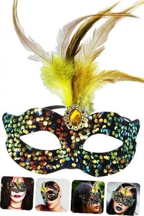 Siyah Kadife Parti Maskesi