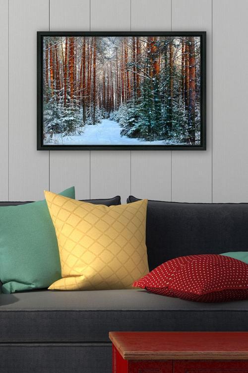 Siyah L Çerçeve Kanvas Tablo 105x145 cm