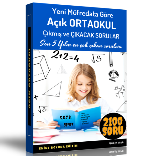 Açık Ortaokul Yardımcı Kitabı (2100 Güncel Soru) - Enine Boyuna Eğitim