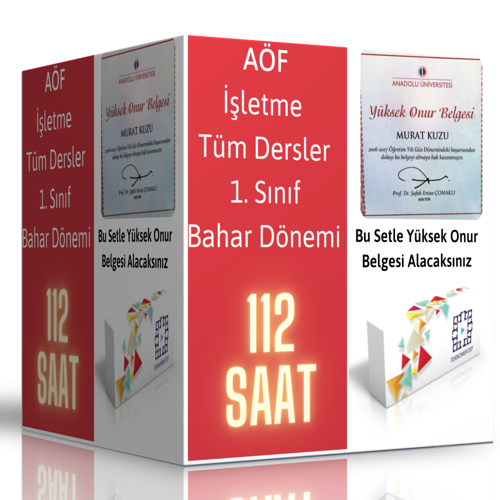 Aöf İşletme 1. Sınıf Bahar Dönemi Tüm Dersler Usb Eğitim Seti - Enine Boyuna Eğitim
