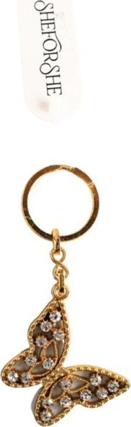 Sheforshe  Kelebek Butterfly  Metal  Anahtarlık Şık Hediyelik Aksesuar Çanta