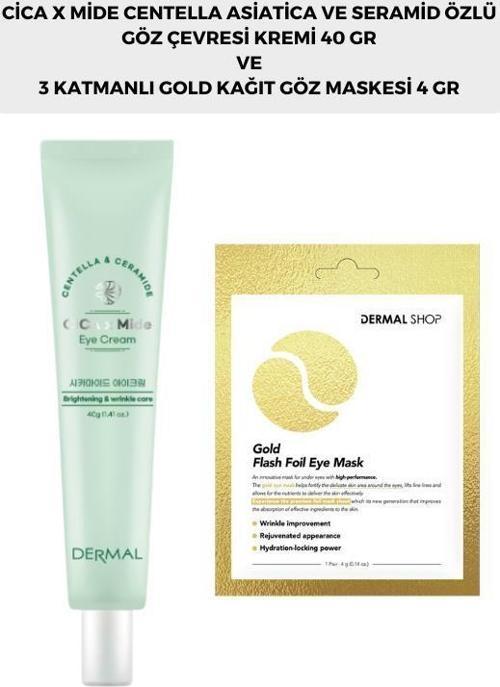 Cıcaxmıde Göz Çevresi Kremi 40 Gr Ve Dermal 3 Katmanlı Gold Göz Maskesi 4 Gr