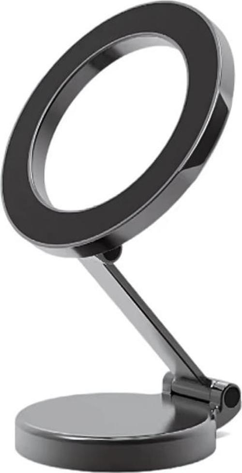 Metal Araç İçi Torpido Üstü Magsafeli Telefon Tutucu, 360 Derece Dönen Katlanabilir Tutucu