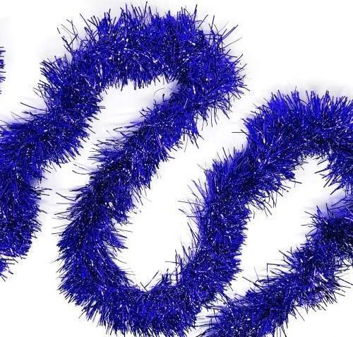 Kalın Simli Parti Süsü 2 Metre Mavi