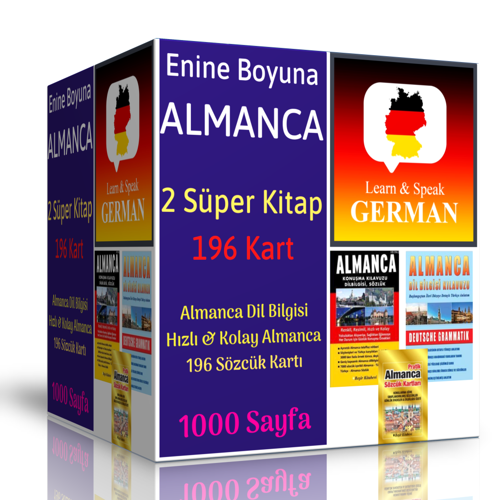 Almanca Kitap Seti (1000 Sayfalık Enine Boyuna Almanca) - Enine Boyuna Eğitim