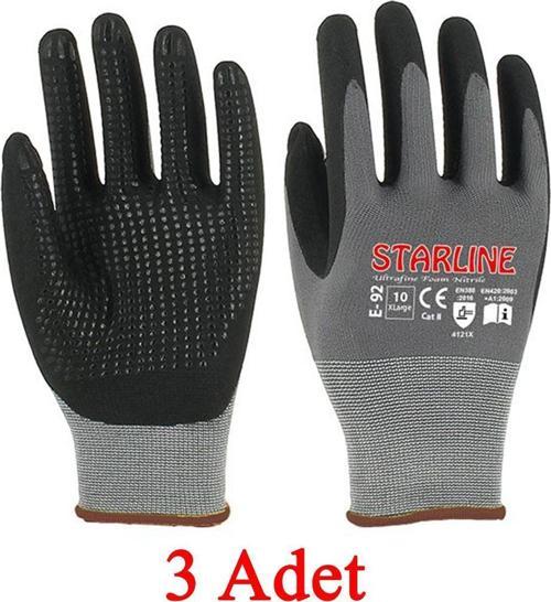 E-92 Puanlı Mikro Köpük Nitril Eldiven Montaj Eldiveni No.9/Large - 3 Adet