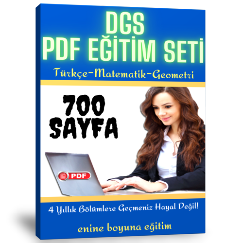 Dgs Hazırlık Eğitim Seti (700 Sayfalık Pdf Kitabı) - Enine Boyuna Eğitim