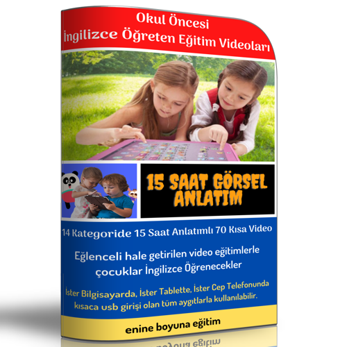 Okul Öncesi İngilizce Öğreten Eğitim Video Seti - Enine Boyuna Eğitim