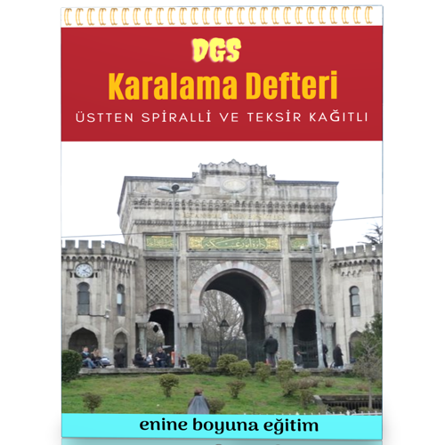 Spiralli Dgs Karalama Defteri (Teksir Kağıtlı) - Enine Boyuna Eğitim
