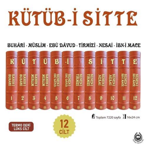 Kütüb-i Sitte - 6 Hadis Kitabının Tercümesi (12 Kitap Takım Termo Deri Lüx Cilt)