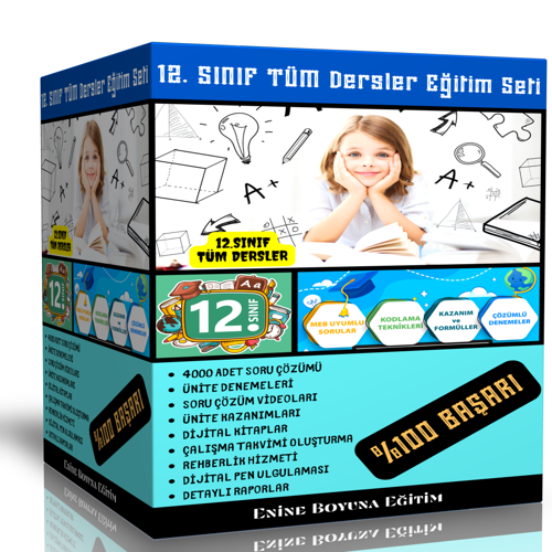 12. Sınıf Tüm Dersler Dijital Eğitim Seti - Enine Boyuna Eğitim