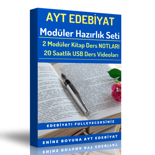 2024 Ayt Edebiyat Modüler Seti (2 Kitap + 20 Saatlik Özel Anlatım - Enine Boyuna Eğitim