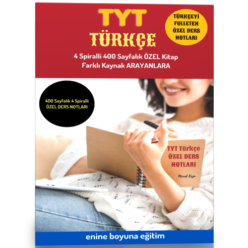 2024 Tyt Türkçe Hazırlık Kitap Seti (400 Sayfalık 4 Spiralli Kitap) - Enine Boyuna Eğitim