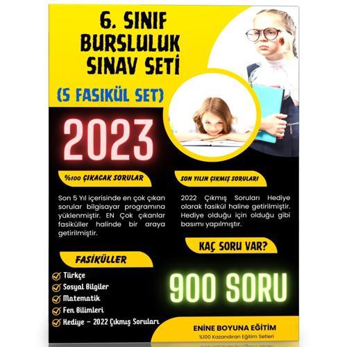 6. Sınıf Bursluluk Sınav Seti (5 Fasikül Kitap) - Enine Boyuna Eğitim