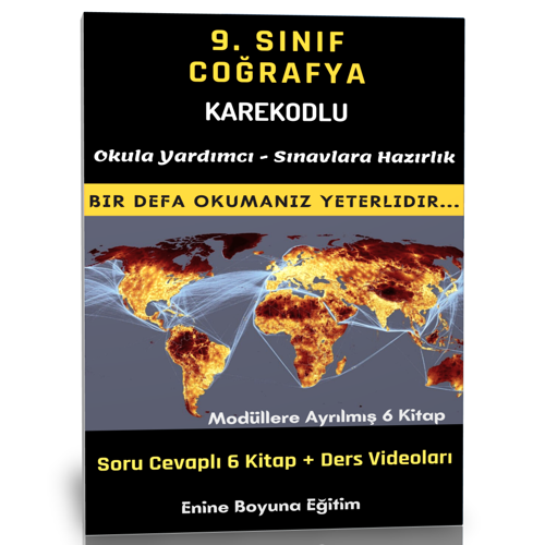 9. Sınıf Enine Boyuna Coğrafya Soru Cevap Seti (6 Modüler Kitap) - Enine Boyuna Eğitim