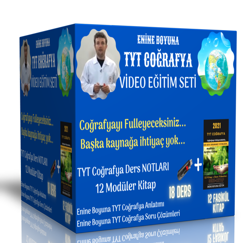 Enine Boyuna Tyt Coğrafya Ful Eğitim Seti (18 Saat Özel Anlatım Ve 12 Fasikül Kitap) - Enine Boyuna Eğitim