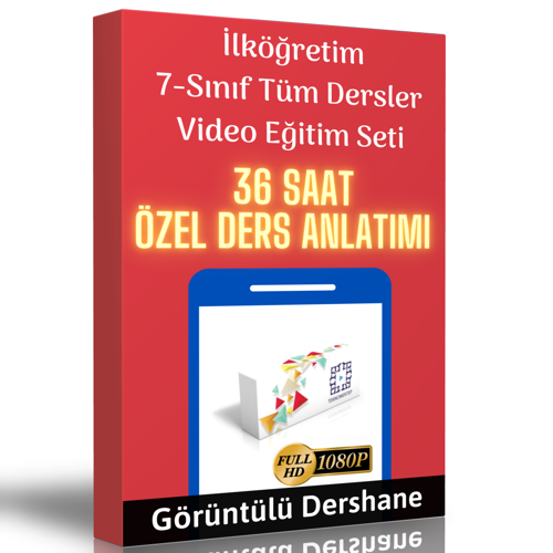 İlköğretim 7.Sınıf Tüm Dersler Görüntülü Eğitim Seti - Enine Boyuna Eğitim