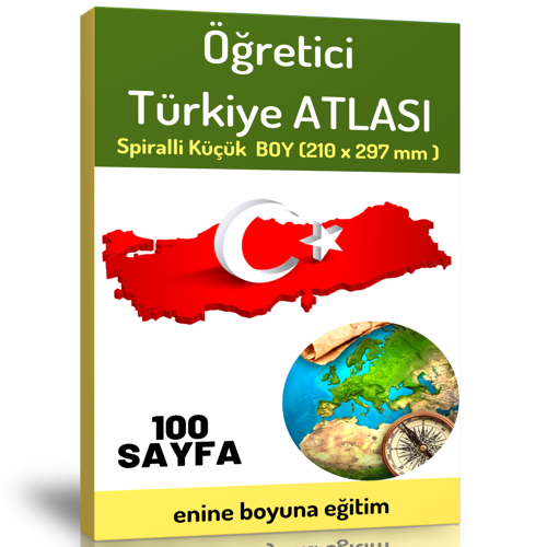Öğretici Orta Boy Türkiye Atlası (100 Seçilmiş Harita) - Enine Boyuna Eğitim