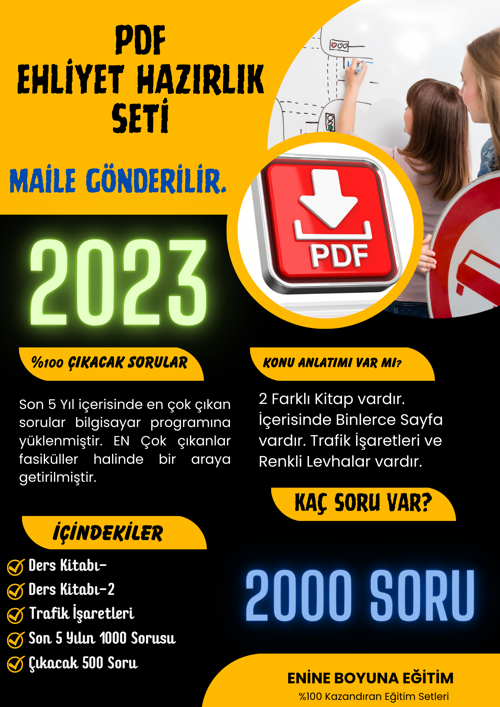 Pdf Ehliyet Hazırlık Seti - Enine Boyuna Eğitim