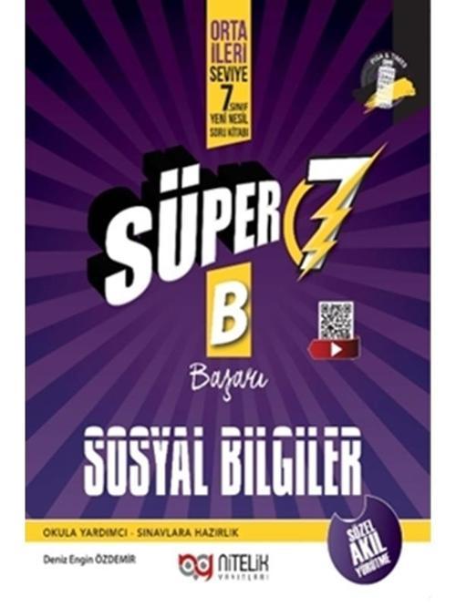 NİTELİK 7.SINIF YENİ NESİL SÜPER SOSYAL BİLGİLER SORU KİTABI (B)