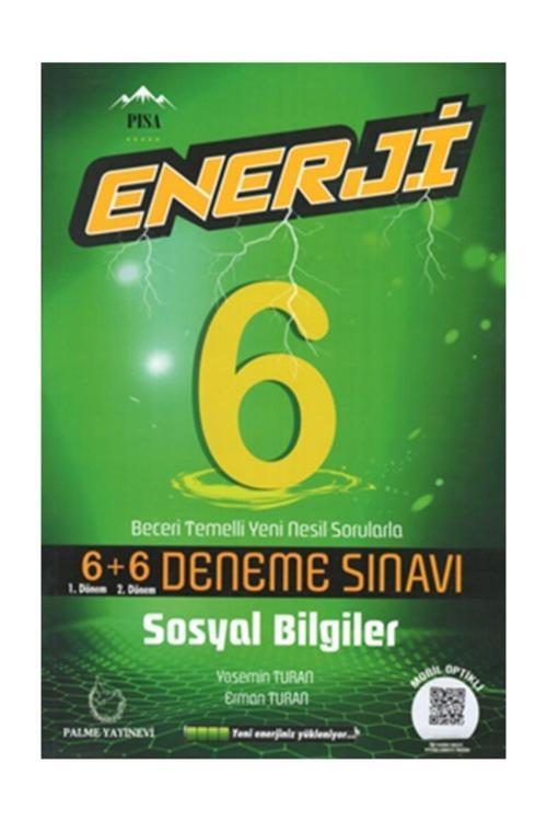 6.Sınıf Enerji Sosyal Bilgiler 6+6 Deneme Sınavı - Palme Yayınları