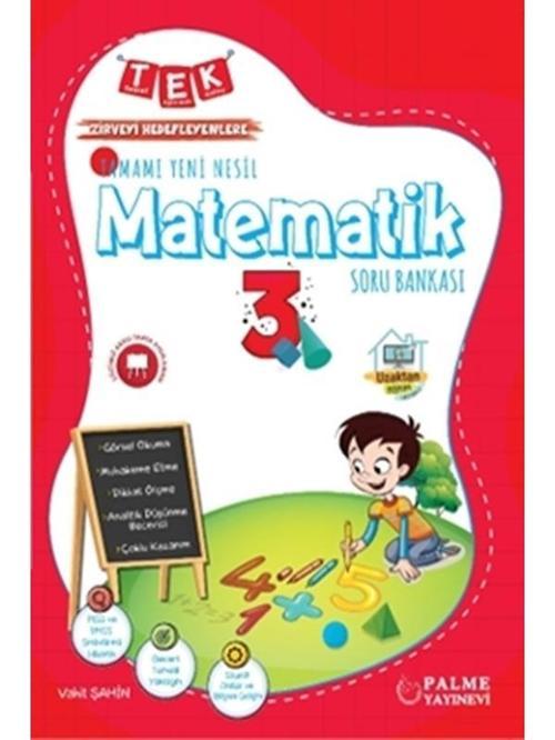 Palme 3.Sınıf Tek İlkokul Matematik Soru Kitabı Yeni Nesil - Palme Yayınları