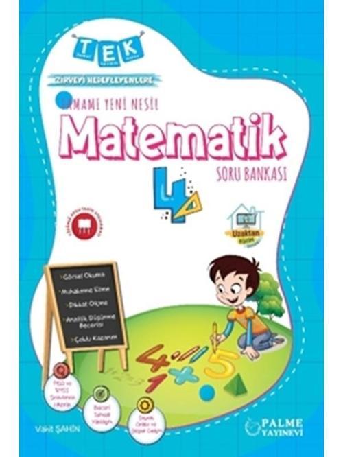 Palme 4.Sınıf Tek İlkokul Matematik Soru Kitabı Yeni Nesil - Palme Yayınları
