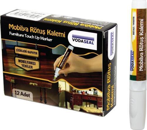 12 Adet Vodaseal Mobilya Çizik Giderici Rötuş Rütuş Kalemi Beyaz