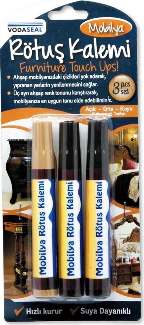 Mobilya Çizik Giderici Rötuş Rütuş Kalemi 3 lü Set
