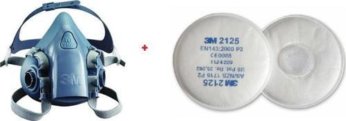 7502 Yarım Yüz Maskesi (Orta Boy) + 2125 P2 Filtre