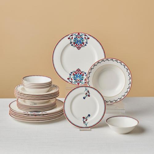 Forever Bone Nakkaş 24 Parça 6 Kişilik Yemek Takımı