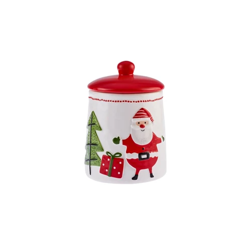 New Year Santa Saklama Kabı 18 cm