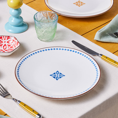 Jofy Desenli Servis Tabağı 27 Cm Mavi