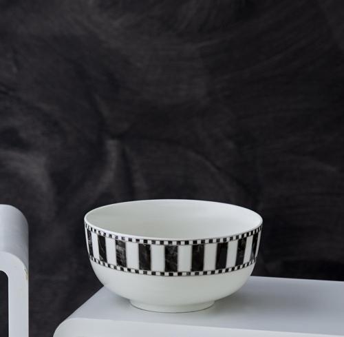 Damalı Noodle Porselen Kase 14 Cm