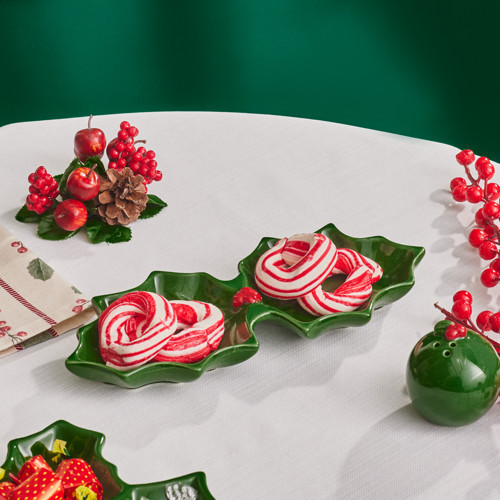 New Year Yılbaşı Kokina İki Bölmeli Çerezlik 18 Cm