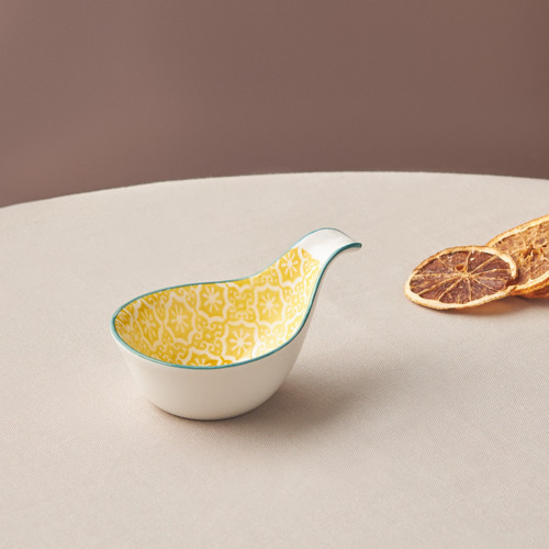 Floral Sarı Damla Çerezlik/Sosluk 10 cm
